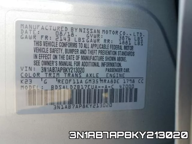 3N1AB7AP8KY213020 фото 2