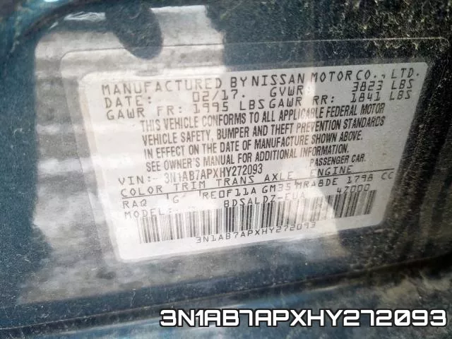 3N1AB7APXHY272093 фото 2