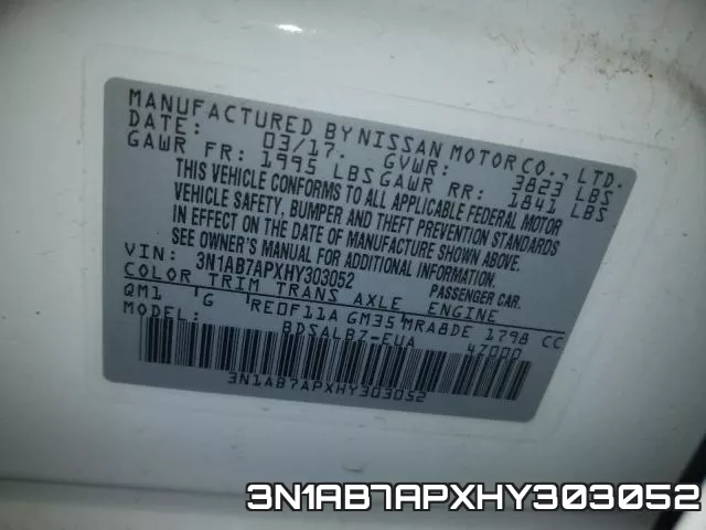 3N1AB7APXHY303052 фото 2
