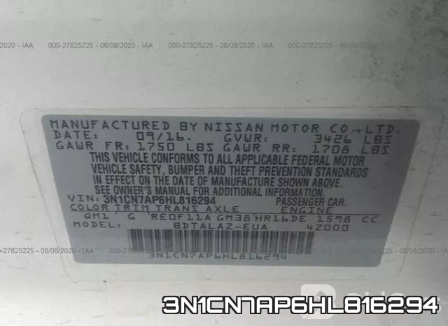 3N1CN7AP6HL816294 фото 10
