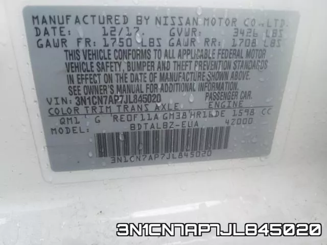 3N1CN7AP7JL845020 фото 2