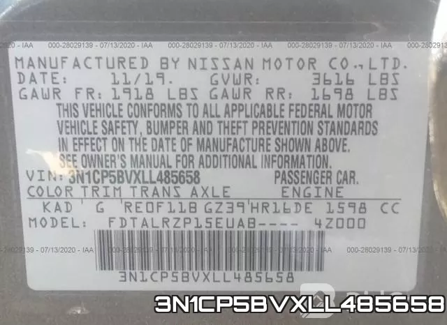 3N1CP5BVXLL485658 фото 10