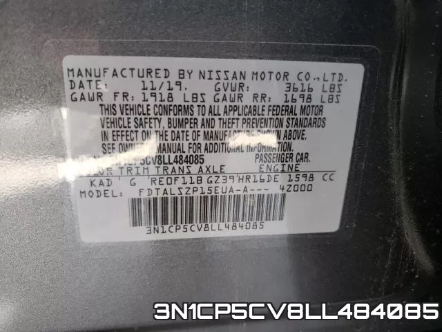 3N1CP5CV8LL484085 фото 2