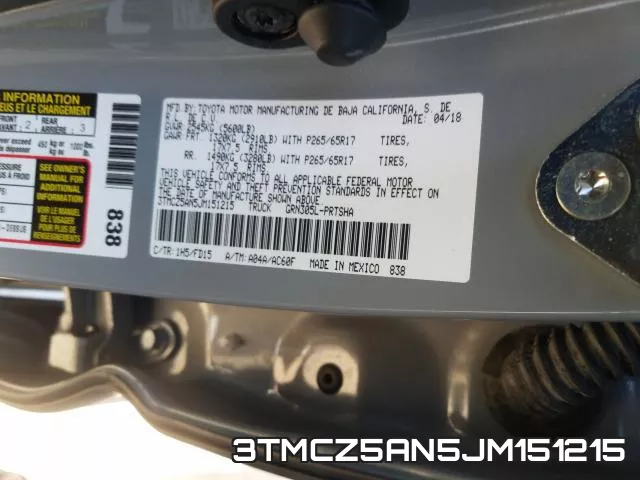 3TMCZ5AN5JM151215 фото 2