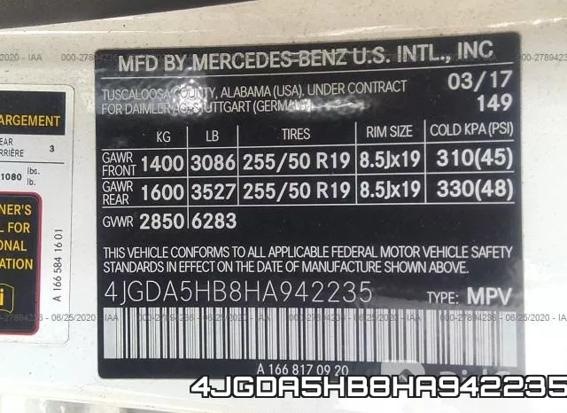 4JGDA5HB8HA942235 фото 10
