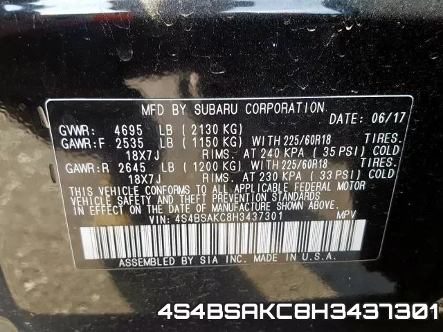 4S4BSAKC8H3437301 фото 2