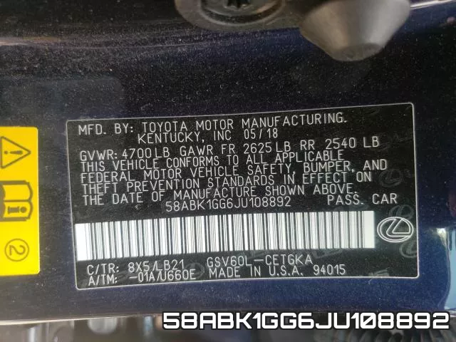 58ABK1GG6JU108892 фото 2