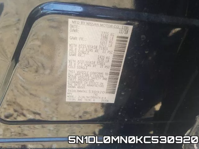 5N1DL0MN0KC530920 фото 2