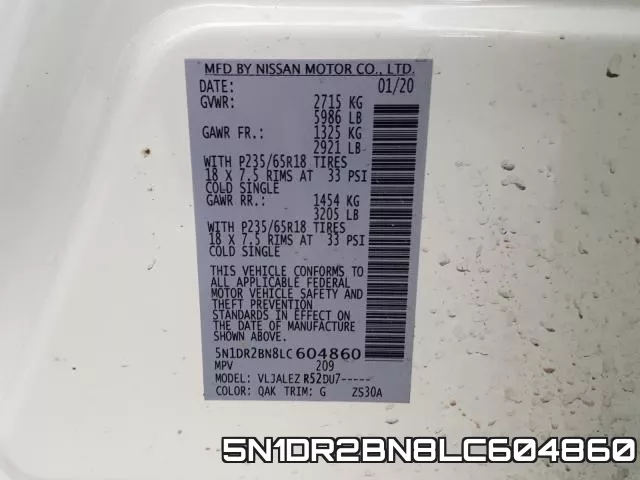 5N1DR2BN8LC604860 фото 2