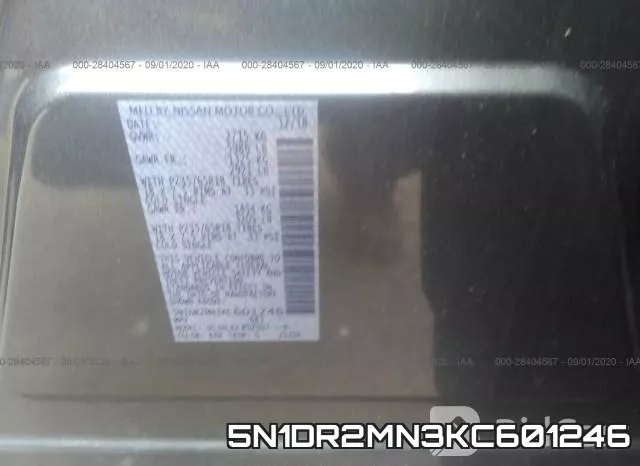 5N1DR2MN3KC601246 фото 10