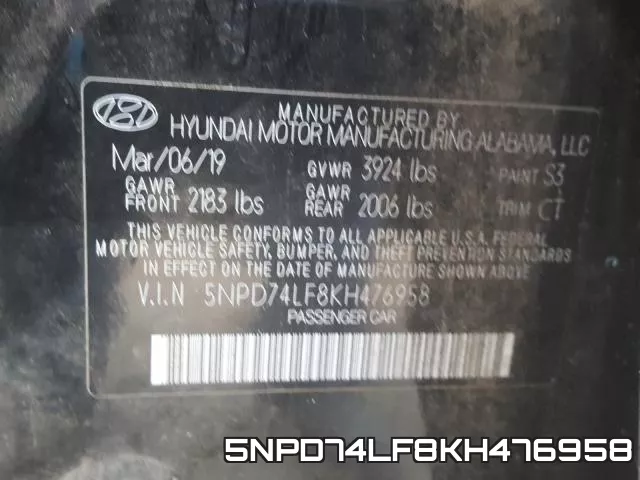 5NPD74LF8KH476958 фото 2