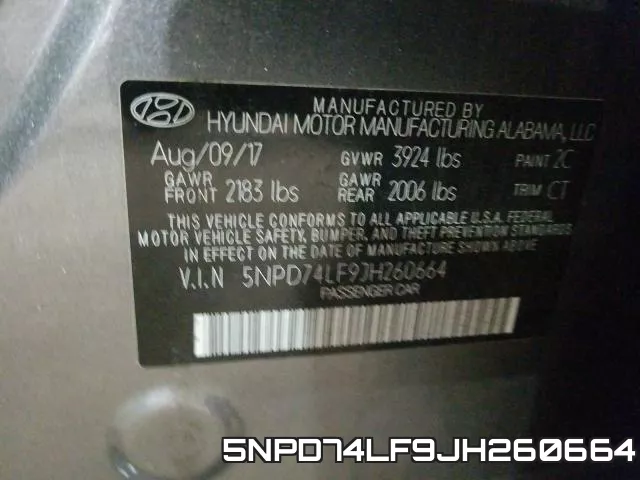 5NPD74LF9JH260664 фото 2