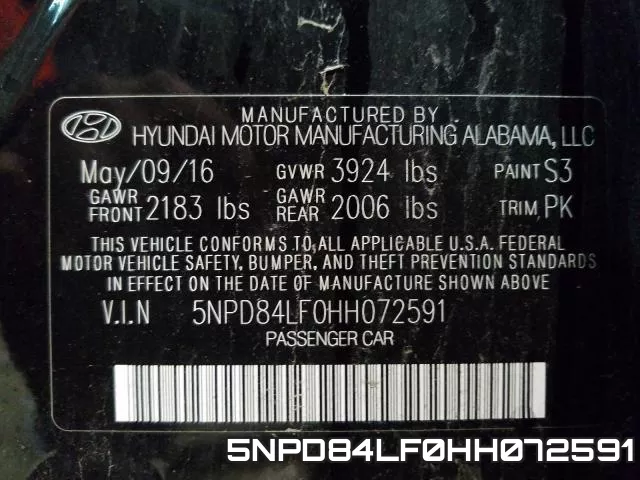 5NPD84LF0HH072591 фото 2