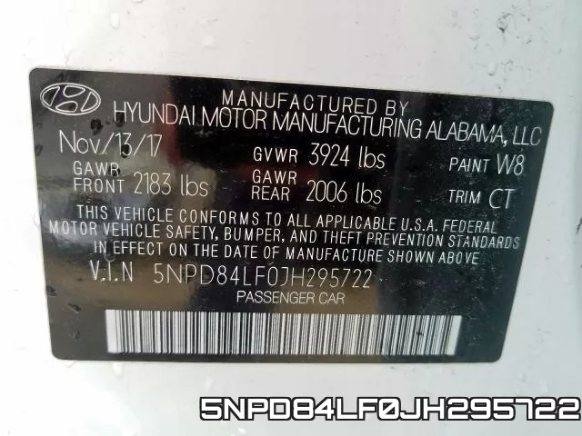 5NPD84LF0JH295722 фото 2