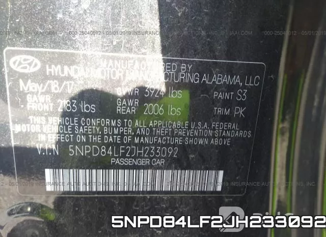 5NPD84LF2JH233092 фото 10
