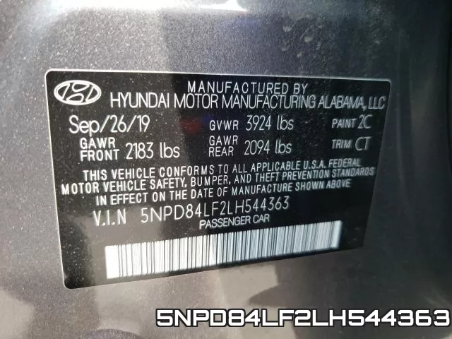 5NPD84LF2LH544363 фото 2
