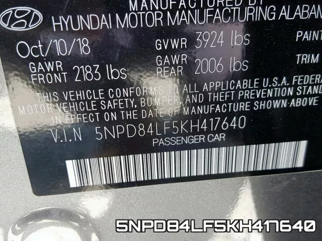 5NPD84LF5KH417640 фото 2