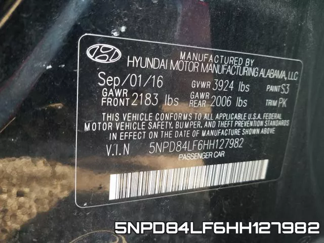 5NPD84LF6HH127982 фото 2
