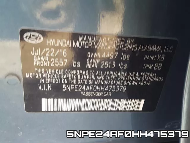 5NPE24AF0HH475379 фото 2