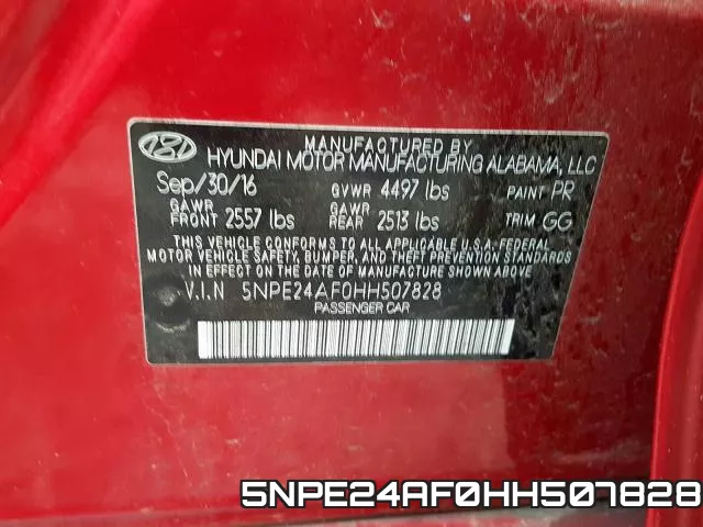 5NPE24AF0HH507828 фото 2