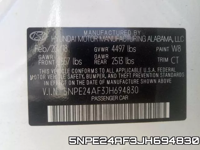 5NPE24AF3JH694830 фото 2