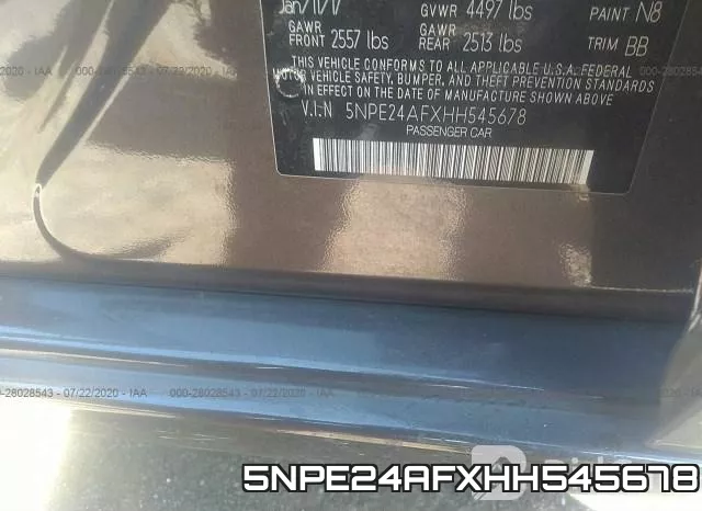 5NPE24AFXHH545678 фото 10