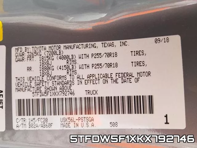 5TFDW5F1XKX792746 фото 2