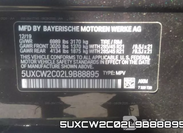 5UXCW2C02L9B88895 фото 10
