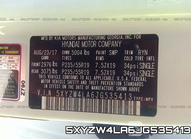 5XYZW4LA6JG535413 фото 10