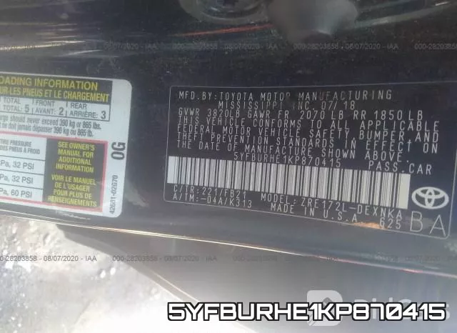 5YFBURHE1KP870415 фото 10