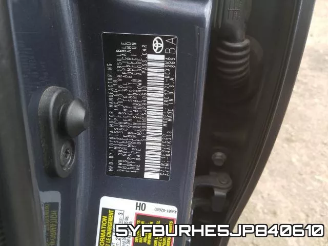 5YFBURHE5JP840610 фото 2