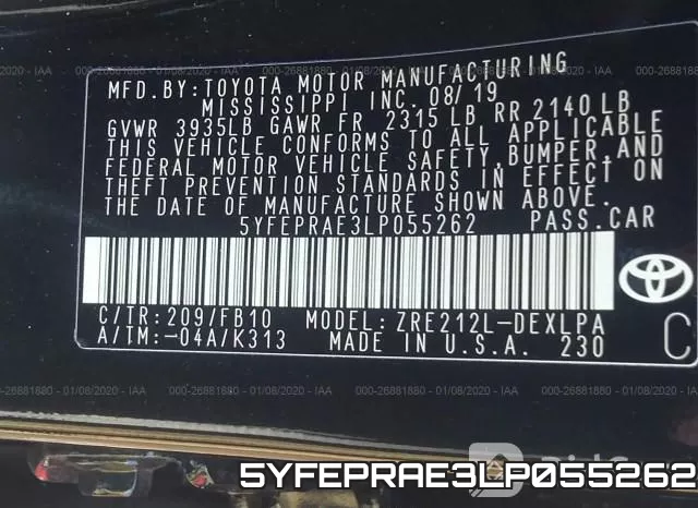 5YFEPRAE3LP055262 фото 10