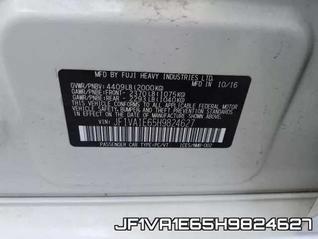 JF1VA1E65H9824627 фото 2