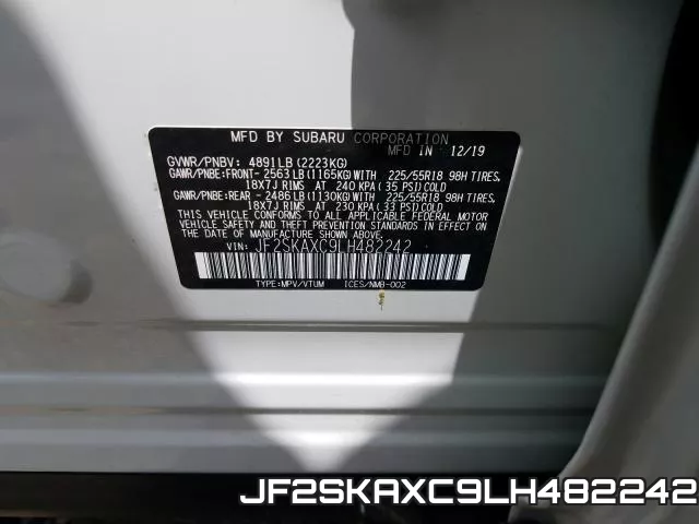JF2SKAXC9LH482242 фото 2
