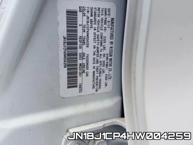 JN1BJ1CP4HW004259 фото 2
