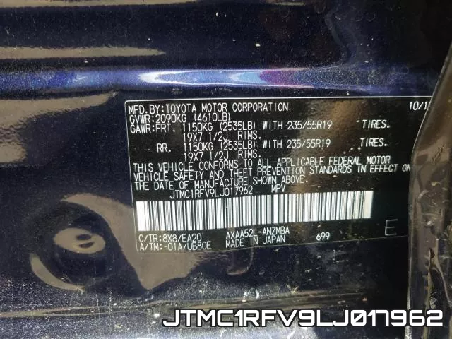 JTMC1RFV9LJ017962 фото 2