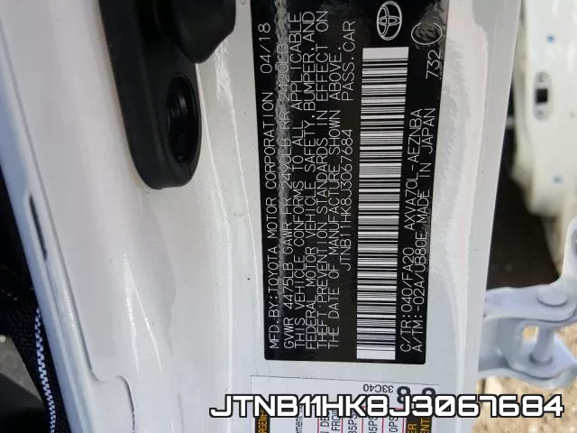 JTNB11HK8J3067684 фото 2
