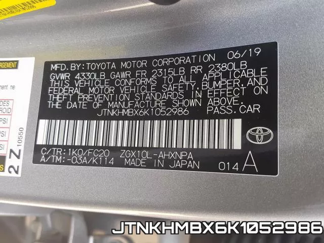 JTNKHMBX6K1052986 фото 2