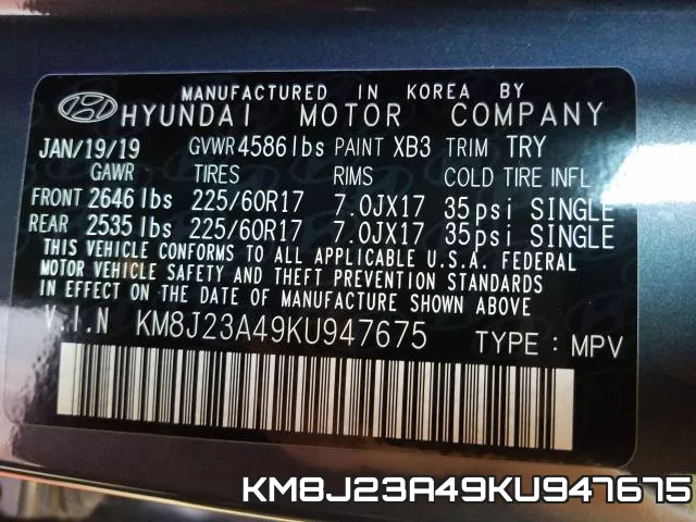 KM8J23A49KU947675 фото 2
