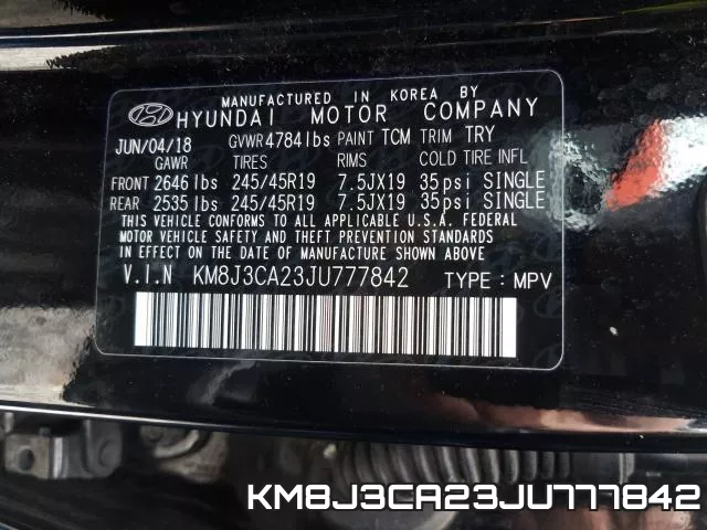 KM8J3CA23JU777842 фото 2