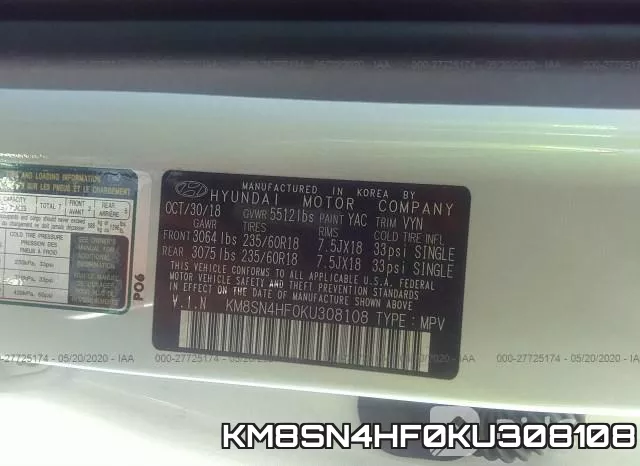 KM8SN4HF0KU308108 фото 9