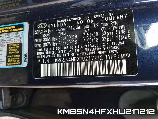 KM8SN4HFXHU217212 фото 2