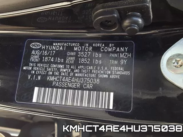 KMHCT4AE4HU375038 фото 2