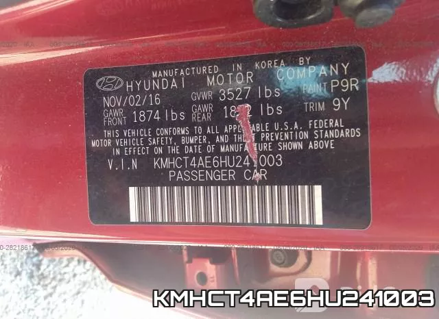 KMHCT4AE6HU241003 фото 10