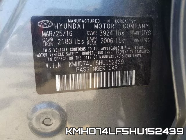 KMHD74LF5HU152439 фото 2
