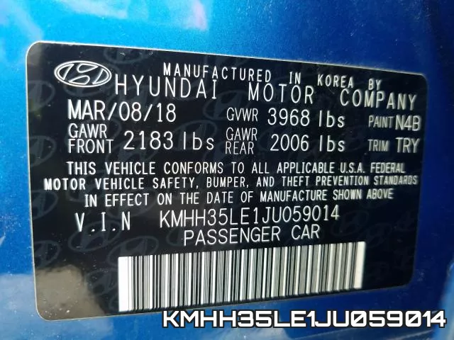 KMHH35LE1JU059014 фото 2