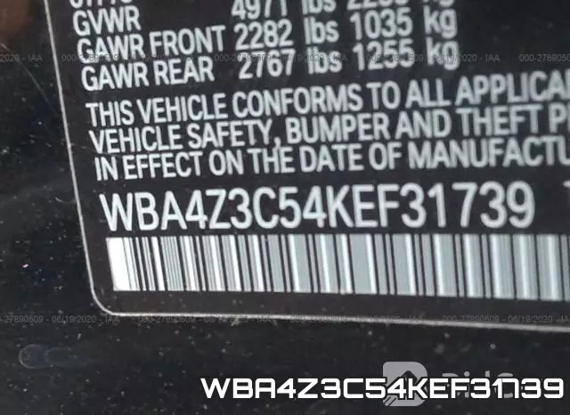 WBA4Z3C54KEF31739 фото 10