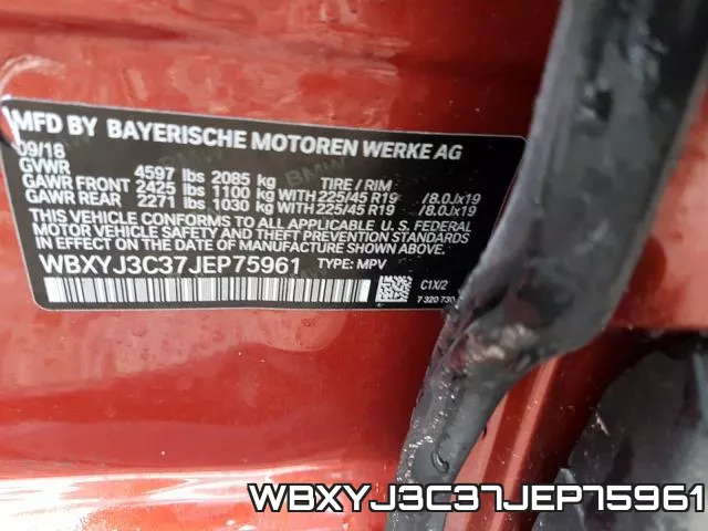WBXYJ3C37JEP75961 фото 2