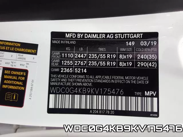 WDC0G4KB9KV175476 фото 2