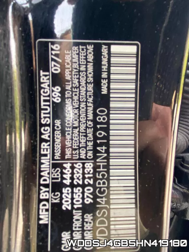 WDDSJ4GB5HN419180 фото 2